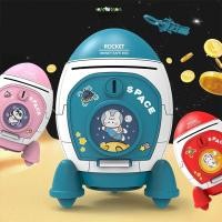 ราคา กล่องเงิน สตาร์ไซเวย์ พร้อมสติกเกอร์การ์ตูนอวกาศจรวดรูปร่างกระปุกออมสิน คุณภาพสูงน่ารักอเนกประสงค์พลาสติกกล่องเก็บเหรียญเด็กของขวัญของเล่น (52902491448)