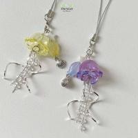 ราคา STARYSWAY แมงกะพรุนลูกปัด Pendent ลูกปัดโซ่เปลือกหอยปลา Y2K แมงกะพรุนมือถือพวงกุญแจ แฟชั่นแมงกะพรุนเกาหลีพู่ BackPack กระเป๋า (51251743231)