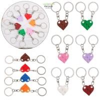 ราคา STARYSWAY 2PCS Building Block พวงกุญแจคู่มิตรภาพ Love Heart เครื่องประดับของขวัญจี้หัวใจ (50151756923)