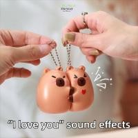 ราคา STARYSWAY 1 คู่จับคู่พวงกุญแจ มีไฟของขวัญพวงกุญแจคู่ Creative Capybara I Love You Sound Effect กระเป๋า Pendent Charm สําหรับแฟน (48002682418)