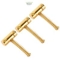ราคา STARYSWAY 3 ชิ้น Telecaster Compensated Bridge กีตาร์ไฟฟ้าสะพาน String Saddles Vintage Silver Gold String Strip บล็อกสําหรับ Telecaster (46752691987)