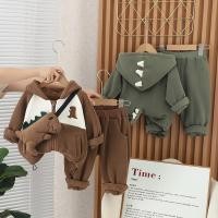 ราคา เด็กทารกสบายๆขนแกะชุดวอร์มฤดูใบไม้ร่วงฤดูหนาวใหม่เด็กแฟชั่นเสื้อผ้าชุดเด็กวัยหัดเดินซิปเสื้อ กางเกง กระเป๋าไดโนเสาร์เด็กสาววอร์ม (29115234653)