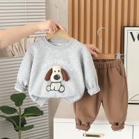 ราคา ชุดเด็กชายใหม่ สำหรับฤดูใบไม้ร่วงและฤดูใบไม้ผลิ ชุดกีฬาผ้าฝ้าย 3 ส่วน กับการ์ตูนสุนัข เสื้อกันหนาว กางเกง 2 ชิ้น ขนาด 0 5 ปี (40857587968)
