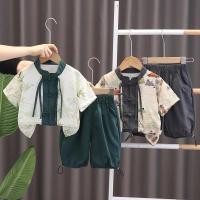 ราคา ชาย ฮันฟู ชุดฤดูร้อนใหม่เด็กสวมใส่เกาหลีรุ่นสองชิ้นชุดทารกย้อนยุคสไตล์จีน ชุดวอร์ม เด็กชุดลําลอง (28063463826)