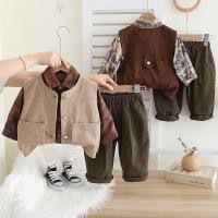 ราคา แฟชั่นฤดูใบไม้ผลิฤดูใบไม้ร่วงทารกแรกเกิดเสื้อผ้าเด็กทารกชุดเด็กหล่อเครื่องมือ3ชิ้น เซ็ตกระเป๋าเสื้อกั๊ก เต็มพิมพ์ต้นไม้เสื้อ กางเกงทารกเสื้อผ้าชุด (27860785750)