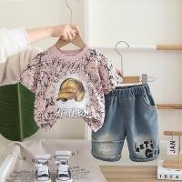 ราคา ใหม่เด็กทารกชายหญิงแฟชั่นชุดฤดูร้อนแขนสั้นมัดย้อมหมวกเสื้อยืดกางเกงขาสั้นผ้ายีนส์2ชิ้นชุดลําลองเด็กผ้าฝ้ายเด็กวัยหัดเดินเครื่องแต่งกาย0 5ปี (26235345021)