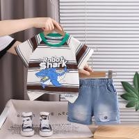 ราคา ชุดกีฬาเด็กชาย 0 5 ปี ลายเสือค้างคาวและตาราง สไตล์การ์ตูน พร้อมเสื้อและกางเกงขาสั้น (44652076973)