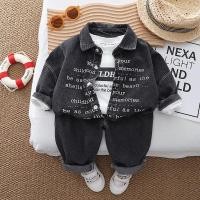 ราคา 2024 สาวฤดูใบไม้ผลิฤดูใบไม้ร่วงเด็ก 3 ชิ้นเสื้อผ้าชุดผ้าฝ้ายเปิดลงปกยีนส์เสื้อ เสื้อ กางเกงยีนส์กางเกงเด็กทารกชุ (28809192761)