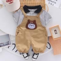 ราคา ฤดูร้อนเด็กชุดเด็กทารกชุดสไตล์เกาหลีการ์ตูนลายแขนสั้นเสื้อยืด ชุดเอี๊ยม เด็กวัยหัดเดินเด็กทารกเสื้อผ้าเด็กเครื่องแต่งกาย (28130548752)