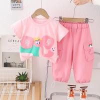 ราคา เด็กเด็กสาวเสื้อผ้าชุดชุดลําลองช้างชุดพิมพ์เสื้อยืดกางเกง2ชิ้น เซ็ตเด็กชุด (27978571229)