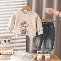 ราคา เด็กสาวเด็กสบายๆน่ารัก การ์ตูน เสื้อผ้าสูทฤดูใบไม้ร่วงฤดูใบไม้ผลิเด็กวัยหัดเดินแฟชั่น โอ คอเสื้อกันหนาว กางเกงผ้ายีนส์2ชิ้นชุดเด็กแฟชั่นวอร์ม (27541613198)