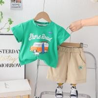 ราคา ใหม่ ชุดเสื้อยืด กางเกงขาสั้น พิมพ์ลายรถ แฟชั่นฤดูร้อน สําหรับเด็กผู้ชาย 2 ชิ้น ต่อชุด (24319333597)