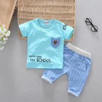 ราคา ชุดวอร์ม เสื้อยืด ผ้าฝ้าย 100 และกางเกง แฟชั่นฤดูร้อน สําหรับเด็กผู้ชาย และเด็กผู้หญิง (22727900555)