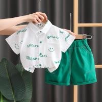 ราคา ชุดเสื้อเชิ้ตแขนสั้น และกางเกงขาสั้น ลายการ์ตูน แฟชั่นฤดูร้อน สไตล์เกาหลี สําหรับเด็กผู้ชาย 2023 (21488510245)