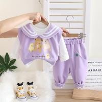 ราคา ชุดแฟชั่นสามชิ้นสำหรับเด็กหญิงฤดูใบไม้ร่วง สไตล์ทหาร กันหนาว (49501217322)