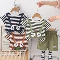 ราคา เด็กทารกฤดูร้อนเสื้อผ้าชุดสไตล์เกาหลีเด็กการ์ตูนลาย โอ คอ เสื้อยืดท็อปส์และกางเกงขาสั้นเด็กวัยหัดเดิน ชุดวอร์ม เด็กชุ (27579852547)