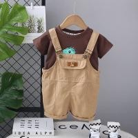 ราคา ใหม่เด็กวัยหัดเดินฤดูร้อนเด็ก สาวเสื้อผ้าเด็กการ์ตูนไดโนเสาร์ผ้าฝ้ายเสื้อยืดเครื่องมือเอี๊ยมกางเกง2ชิ้น เซ็ตเด็กทารกแฟชั่น ชุดวอร์ม (25641550622)