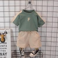 ราคา เสื้อยืด คอกลม และกางเกงขาสั้น สไตล์เกาหลี แฟชั่นฤดูร้อน สําหรับเด็กผู้ชาย อายุ 0 5 ปี (25507576685)