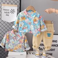 ราคา ชุดเสื้อเชิ้ต และกางเกง ปักลายการ์ตูน สองชิ้น แฟชั่นฤดูใบไม้ร่วง สไตล์เกาหลี สําหรับเด็กผู้ชาย 2023 (21692719625)