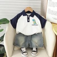 ราคา ฤดูร้อนใหม่เด็กเสื้อผ้าเด็กชายชุดทารกสบายๆน่ารักภาพวาดสีน้ํามันไดโนเสาร์ โอ คอ ปกโปโลเสื้อยืดกางเกงขาสั้นผ้ายีนส์2ชิ้น เซ็ตเด็กวัยหัดเดินสบายๆเด็ก ชุดวอร์ม 0 5ปี (27331404698)