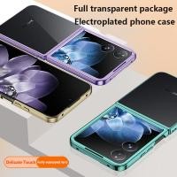 ราคา เคสโทรศัพท์โปร่งใส Electroplated สําหรับ Xiaomi Mix Flip 2 5G ชุบธรรมดาฝาครอบใสสําหรับ Xiaomi Mix Flip (42659082688)