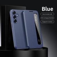 ราคา Smart Clear View Cover สําหรับ Samsung Galaxy A17 A16 A36 A56 A55 5G โทรศัพท์ฝาครอบป้องกัน S View กรณี (46803122804)