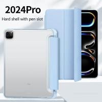 ราคา Transprent Trifold Stand Soft TPU Case สําหรับ iPad Pro 11 A3358 A3359 Pro 13 A3269 A3271 A16 Pro 11 2024 5th Air 11 6 13 5 4 3Pro 2 1 10th 10 9 10 2 9th 8 Pro 12 9 7th (27843174389)