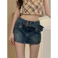 ราคา พร้อมส่ง กระโปรงยีนส์สั้น กระโปรงยีนส์เอวสูงY2K น่ารักเซ็กซี่สไตล์y2k มีซับในกางเกงและเข็มขัดในตัวLZBOI (56353159365)