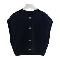 ราคา เสื้อกั๊กสั้นย้อนยุคหญิงใหม่ญี่ปุ่นหลวมถักกลับเสื้อกั๊กหัวใจ (51553037507)