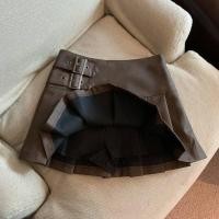 ราคา Ready Stock กระโปรงหนัง ขนาดเล็ก สีกาแฟ กระโปรงพลีท ทรงเอ เอวสูง เข้ารูป สไตล์ใหม่ กระโปรง หนัง PU แฟชั่น สาวฮอต เซ็กซี่ (47952992498)