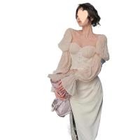 ราคา Niche สไตล์ฝรั่งเศส Retro Elegant Square Collar Puff Sleeve Dress ฤดูใบไม้ผลิ Super Fairy ชุดเดรสยาวอ่อนโยนสําหรับผู้หญิง (42026683504)