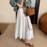 ราคา Suxi ฤดูร้อนใหม่ Simple Retro กระโปรงยาวเอวสูงผู้หญิง Midi กระโปรงทรงเอ 240709 (56752976399)