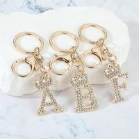ราคา 1 ชิ้น Rhinestone 26 ตัวอักษรพวงกุญแจโลหะมงกุฎเริ่มต้นจี้ Unisex พวงกุญแจรถ DIY อุปกรณ์เสริม (55200165367)