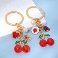 ราคา คลาสสิกมินิเชอร์รี่ผลไม้พวงกุญแจโลหะหัวใจรักดอกกุหลาบจี้รถพวงกุญแจอุปกรณ์ ทําเอง (43008769950)