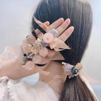 ราคา โบว์ยางรัดผมดีไซน์คริสตัลเทียมสำหรับผมหางม้า พร้อมเชือกลูกไม้ สไตล์สำหรับผู้หญิงและเด็กสาว (49101723825)