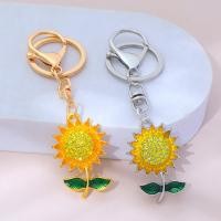 ราคา คลาสสิกสีเขียวใบดอกไม้พวงกุญแจมินิ พลอยเทียม ดอกทานตะวันจี้รถพวงกุญแจอุปกรณ์ ทําเอง (41715583678)