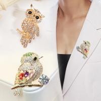 ราคา หรูหราคริสตัล พลอยเทียม เข็มกลัดนกโลหะ นกกางเขน นกฮูก หมุด สําหรับผู้หญิงเสื้อคลุมอุปกรณ์เสริม (29276883257)
