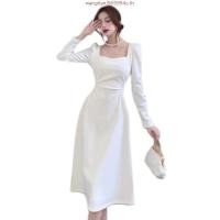 ราคา ชุดเดรสสีขาวสาวอวบ เดรสสีขาวสาวอวบ ชุดเดรสสีขาวฝรั่งเศสระดับไฮเอนด์ความรู้สึกการออกแบบใบรับรองการลงทะเบียนชุดหมั้นชุดแต่งงานชุดวันเกิดคอสี่เหลี่ยมซาตินระดับไฮเอนด์ (42877227526)