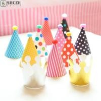 ราคา สสส หมวกงานเลี้ยงวันเกิด ลายจุดที่มีสีสันพรรคกรวยหมวก พรรคซัพพลายกับปอมปอมกระดาษ ทําเอง แฮนด์เมดวันเกิดหมวกชุดเทศกาลการเฉลิมฉลอง (58152884965)