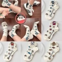 ราคา SHCER ถุงเท้าข้อเท้าเครยอนชินจัง หมูสุนัขการ์ตูนกีฬากลางแจ้งถุงเท้ากลางลูกวัว Kawaii Star Hosiery Breathable Crayon Shin chan ถุงเท้าสั้นสาว (57202115294)