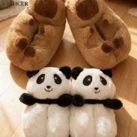 ราคา SHCER Capybara รองเท้าแตะ Plush Panda การ์ตูน Penguin Furry รองเท้าแตะ Houseshoes Homewear Thicken Warm Anti slip ฤดูหนาวรองเท้าผ้าฝ้ายผู้หญิงผู้ชาย (55702482376)