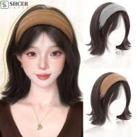 ราคา ชเซอร์ สังเคราะห์กว้างถักคาดศีรษะวิกผม สไตล์เกาหลีผมห่วงครึ่งคาดศีรษะวิกผม แฟชั่น แฮร์พีซ สังเคราะห์ผมปลอมสั้นหยักบ๊อบผมผู้หญิง (53601924503)