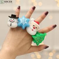 ราคา SHCER แหวนคริสต์มาสสาวหวานซานตาคลอส Snowman คริสต์มาสแหวนนิ้วชี้แหวนการ์ตูน (53102729761)