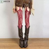 ราคา SHCER ตาข่ายดอกไม้ถุงน่องยาว โปร่งใสไม่สม่ําเสมอลูกไม้แขวนถุงน่อง สบายๆบางเฉียบ Lolita JK สไตล์ Hollow ตาข่าย Pantyhose Streetwear (53002838435)