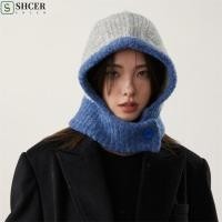 ราคา ชเซอร์ หมวกไหมพรม หมวกสวมหัวหมวกป้องกันหูหนา หมวกบีนนี่น่ารักเรียบง่ายถักหมวกอบอุ่น (48602330010)