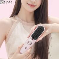 ราคา SHCER หวีผมตรง การตั้งค่า 4 อุณหภูมิ 140 200C หวียืด แบบพกพา พิมพ์ ค ชาร์จจอแสดงผล จอแอลซีดี ไฟฟ้าไร้สายผมที่หนีบผมตรงผมเครื่องใช้จัดแต่งทรงผม (47201952402)