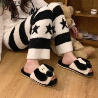 ราคา SHCER รองเท้าแตะสุนัขตุ๊กตา ฤดูหนาวนุ่มการ์ตูน Furry รองเท้าแตะ Homewear Thicken Warm Anti slip หนา Soled บ้านรองเท้าผ้าฝ้ายคู่ (40727068485)