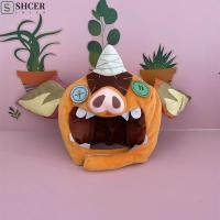 ราคา SHCER Legends of Zeldas หมวก สายรัดปรับได้โพลีเอสเตอร์ Bokkolins หมวกหมู อุ่นหมวกหัวสีส้มกันลมนุ่มคอสเพลย์ Props หมวกสวมหัวผู้ชาย (40577227690)