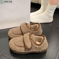 ราคา SHCER Plush รองเท้าแตะอุ่น หัวกลมนุ่ม Soled รองเท้าแตะขนแกะแกะ สบาย Anti slip Casual ในร่มกลางแจ้งรองเท้าแตะฤดูหนาวผู้หญิง (57752310028)
