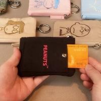 ราคา SHCER Snoopy กระเป๋าใส่เหรียญเย็บปักถักร้อย สีทึบซิปการ์ตูนกระเป๋าสตางค์ไนลอน น่ารักกระเป๋าบัตรInsกระเป๋าสินค้าขนาดเล็กกลางแจ้ง (51753049106)